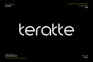 Teratte Minimalist Logo Font, a Sans Serif Font by Artiveko