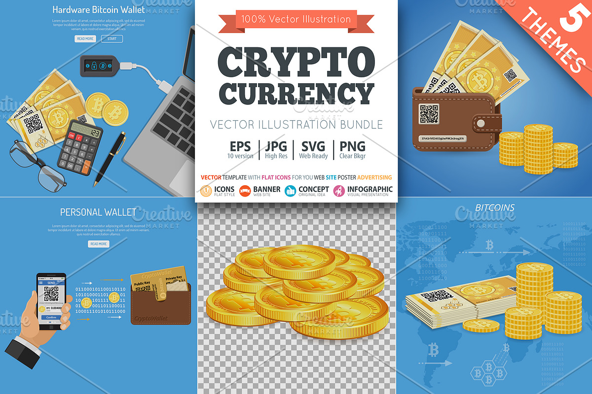Crypto currency bitcoin technology, a Finance Illustration by TAlex (Photo 1 of 7)