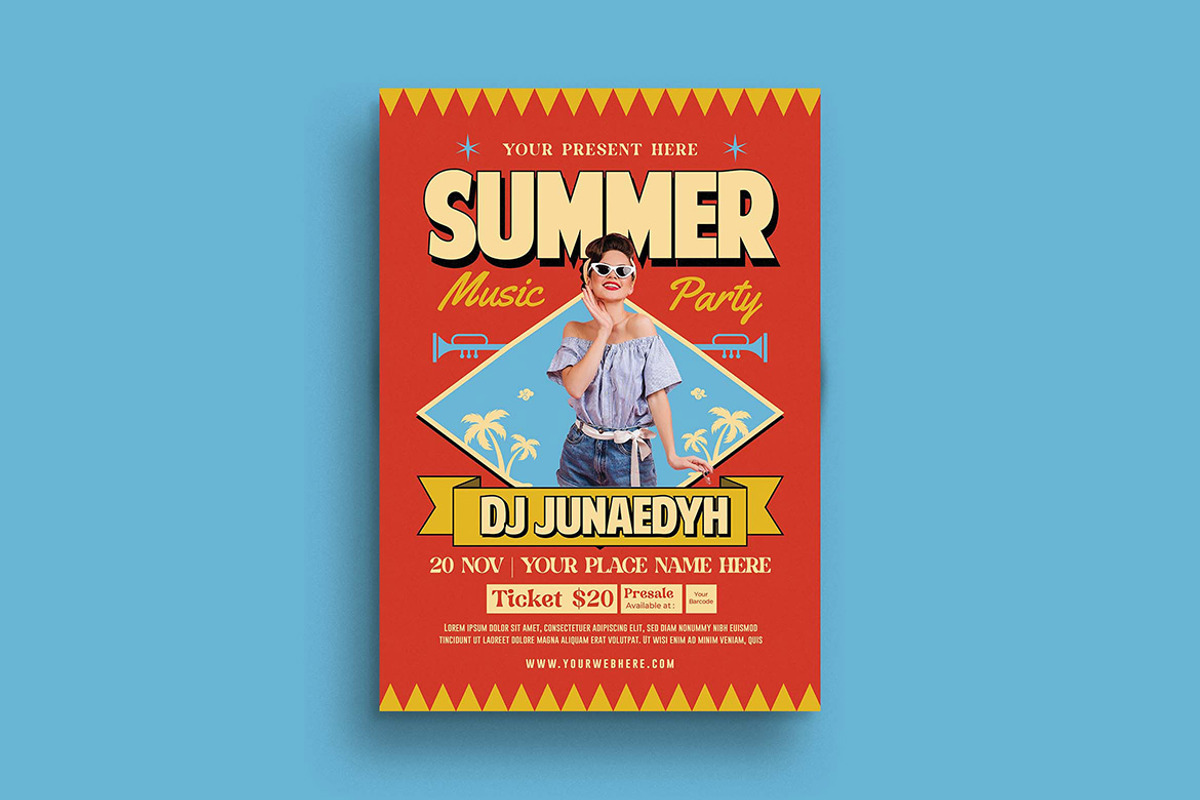 Summer Music Pary Flyer, a Print Template by megarez (Photo 1 of 3)