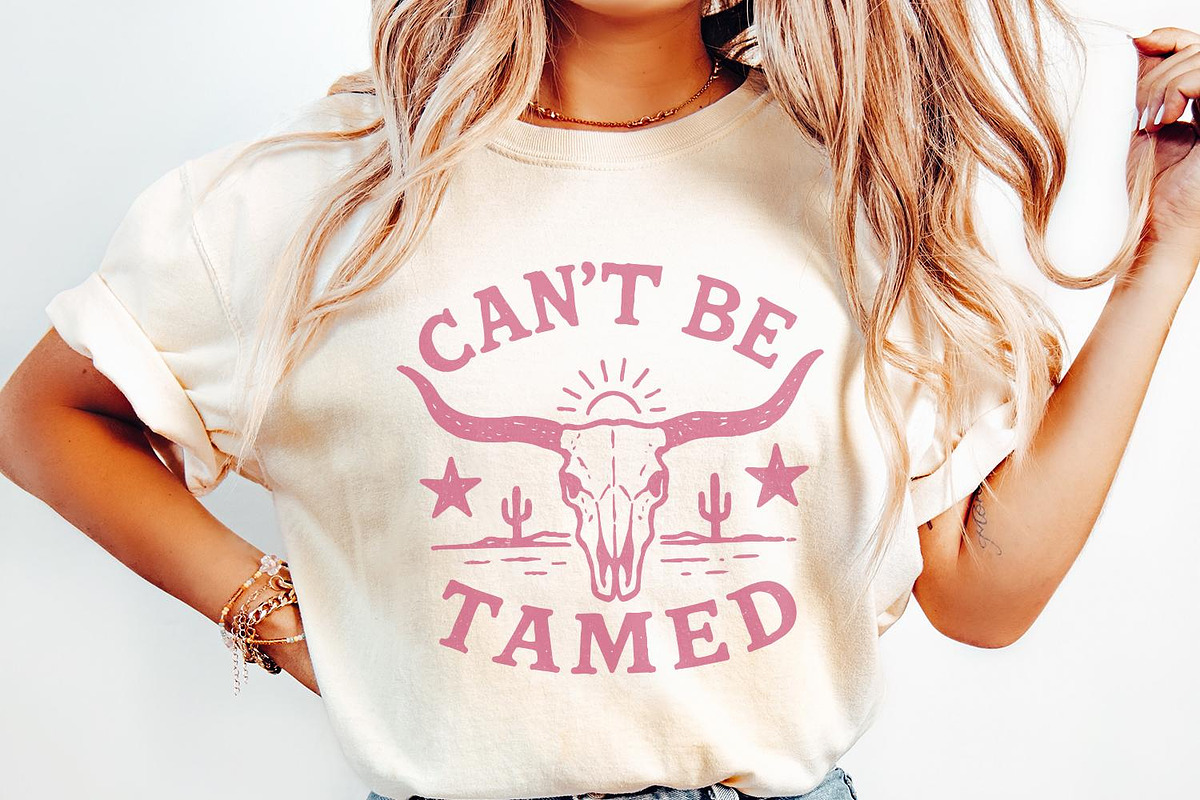 Can't Be Tamed PNG, Western Skull, an Illustration by SharpMarketplace (Photo 2 of 9)