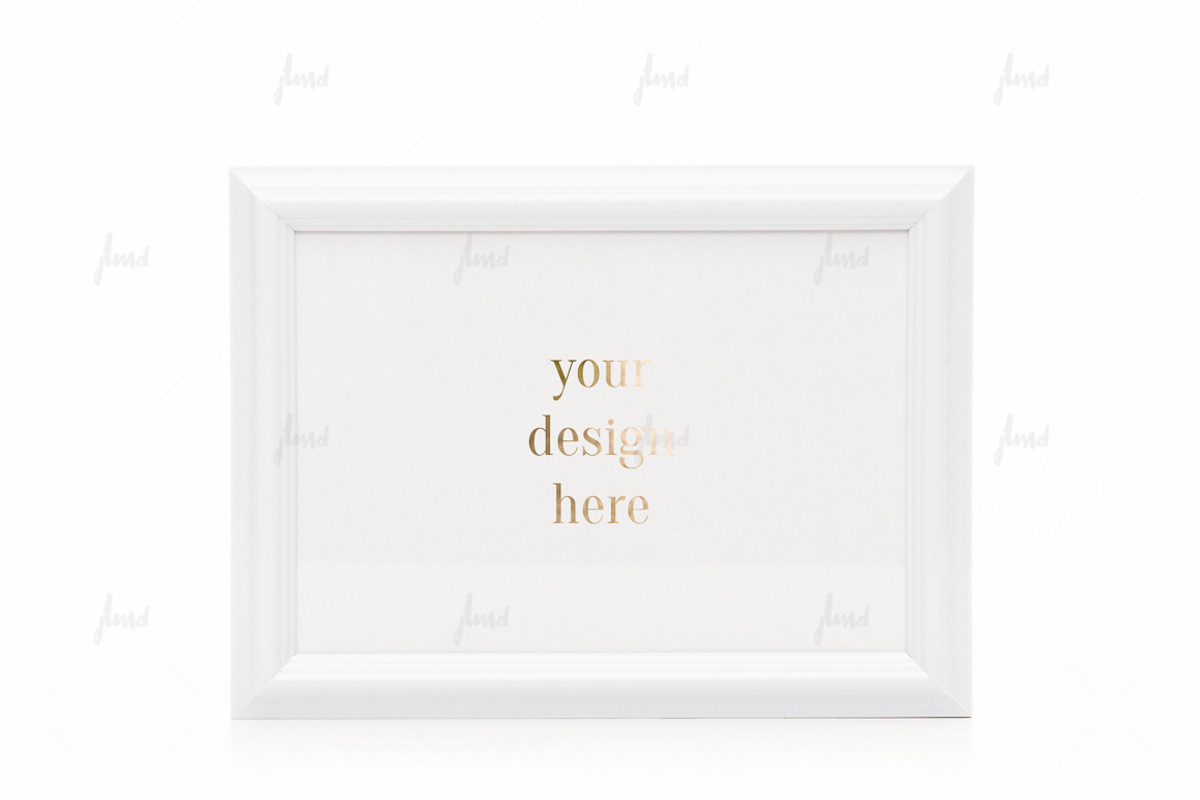 White 5x7 frame isolated mockup, a Print Template by JustLikeMyDesktop (Photo 2 of 3)