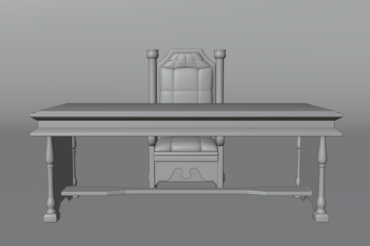 3D Medieval Royal Wooden Table, a Furniture 3D Model by Dudukbersama (Photo 2 of 2)