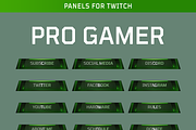 Pro Gamer Twitch Panels - 5 Colors, an Object Graphic by Gear Store (Thumbnail 3 of 5)