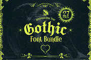 Gothic Font Bundle, a Blackletter Font by HipFonts (Thumbnail 1 of 9)