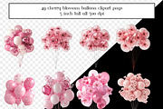 Cherry Blossom Balloon Bundles, an Object Graphic by AllTheKewtClipart (Thumbnail 14 of 14)