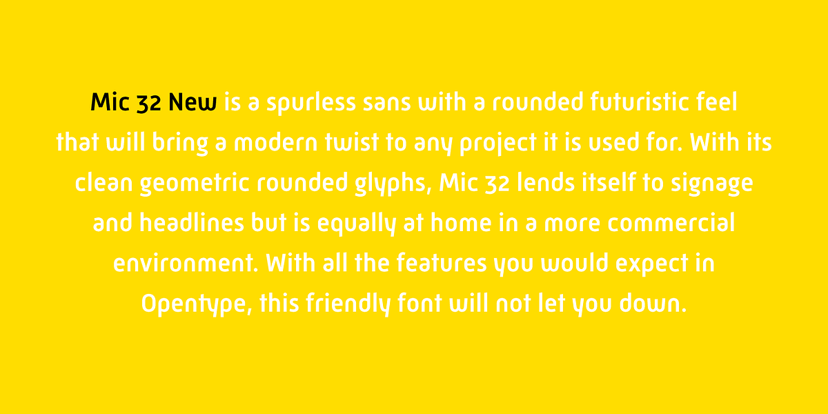 Mic 32 New, a Sans Serif Font by Moretype (Photo 2 of 5)