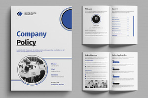 Company Policy Brochure Layout, a Brochure Template by MightyDesign