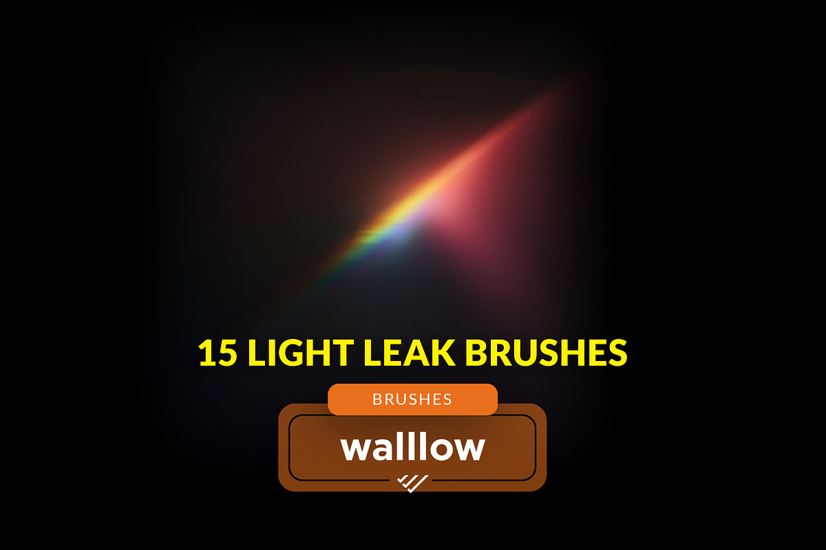 Light leak photoshop brushes, a Brush Add-On by Walllow Creatives