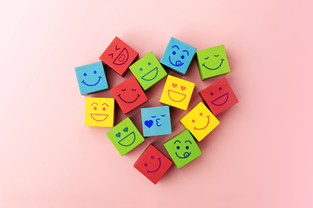 Love, Happy Community. Mind and mental Health Concepts. Group of