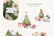 Christmas Magic watercolor set, a Seasonal Illustration by Yuliia Lashevska (Thumbnail 3 of 10)