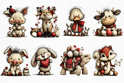 Whimsical Easter Animals Clipart, an Illustration by Craft Nest (Thumbnail 6 of 11)