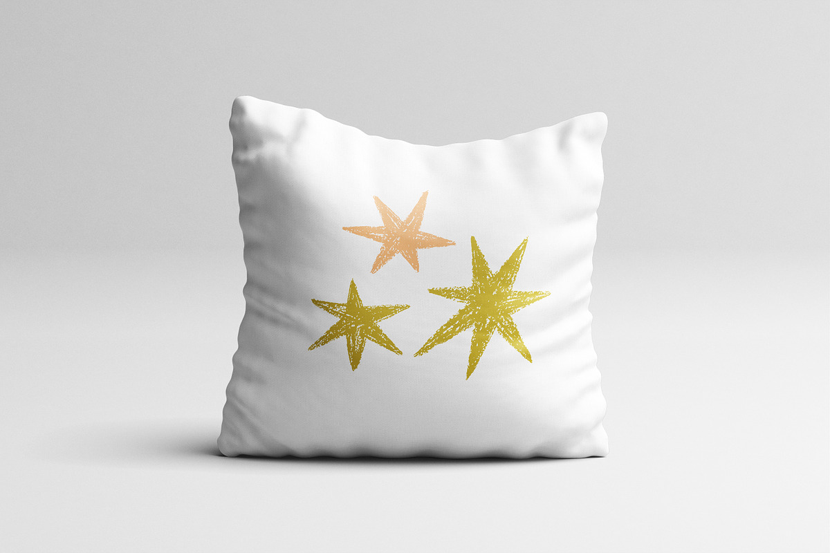 Stars set. Crayon textured doodles, an Object Graphic by Good Studio (Photo 6 of 6)