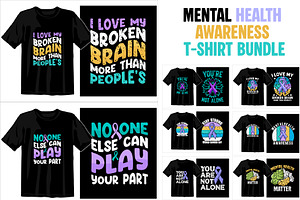 Mental Health Awareness T-Shirt set, an Illustration by Amazin_art