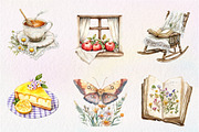 Summer Cottagecore Morning Clipart, an Illustration by CreationArt (Thumbnail 6 of 9)