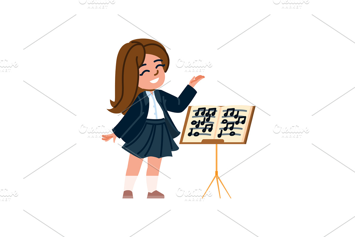 Young choir director leading music, an Education Illustration by pikepicture