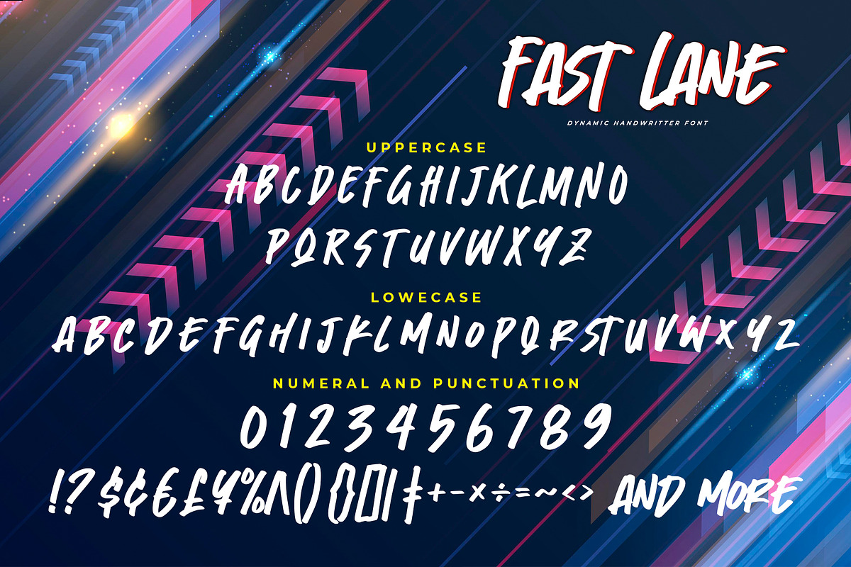 Fast Lane - Dynamic Handwritten Font, a Script Font by Gassstype (Photo 6 of 8)