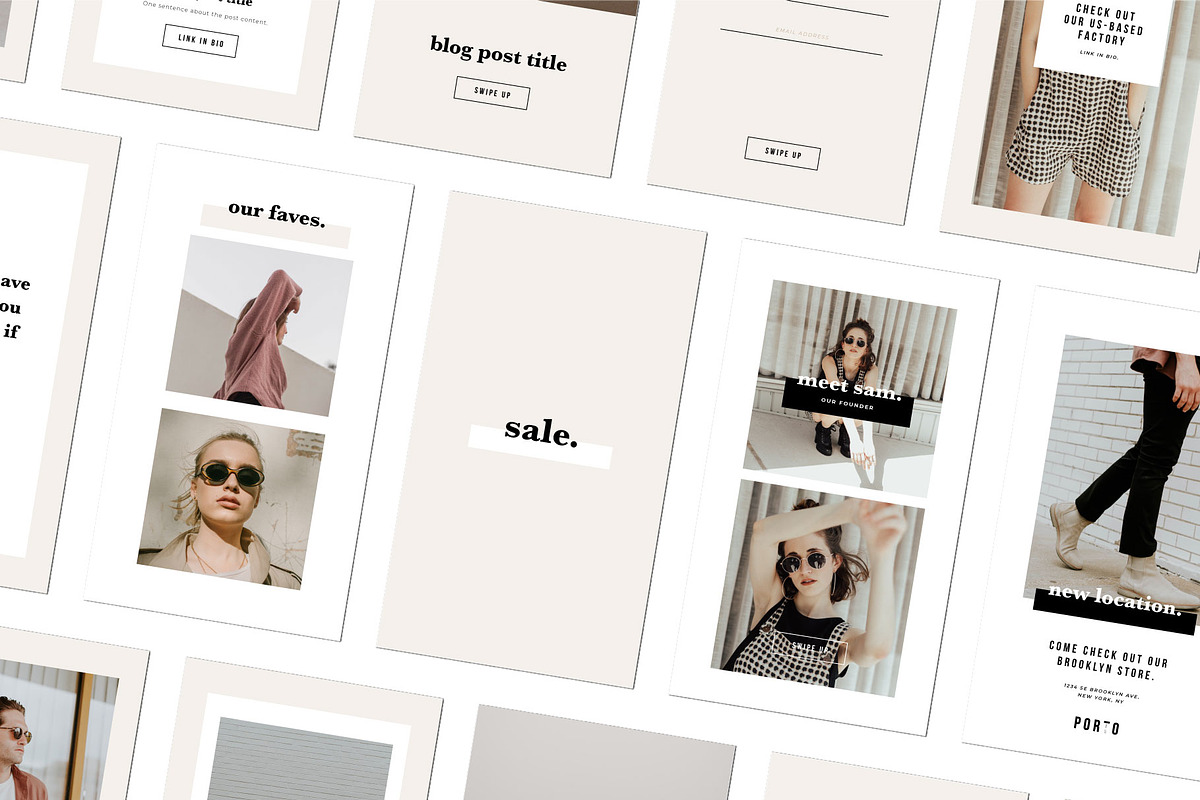 Porto Social Media Kit, a Social Media Template by The Blog Stop (Photo 3 of 11)