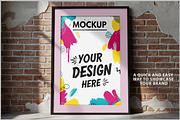 Poster Mockup on Wall PSD, an Advertising Mockup by Bruno's Shop (Thumbnail 2 of 4)