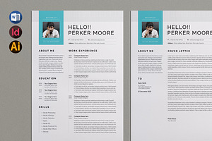 Resume & Cover Letter | Word & EPS, a Resume Template by HiveArts