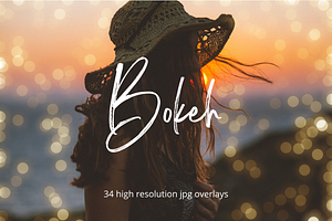 34 bokeh lights photo overlays