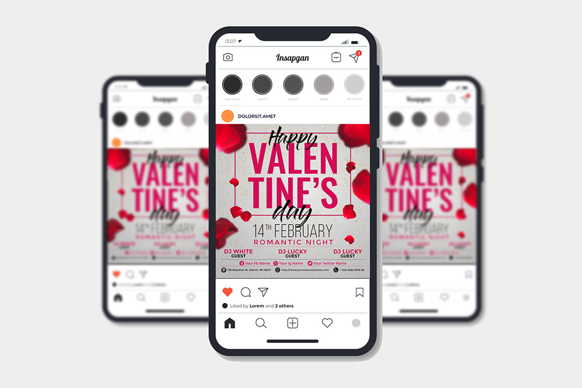 Valentine Day - Flyer Template, a Flyer Template by imadeDesign (Photo 1 of 3)