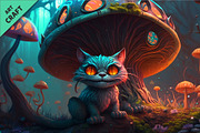 Psychedelic cat. Art., an Animal Illustration by KENO Mascots (Thumbnail 6 of 6)
