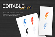 Lightnings Icons Set, an Outline Icon by Boyko Pictures (Thumbnail 3 of 7)