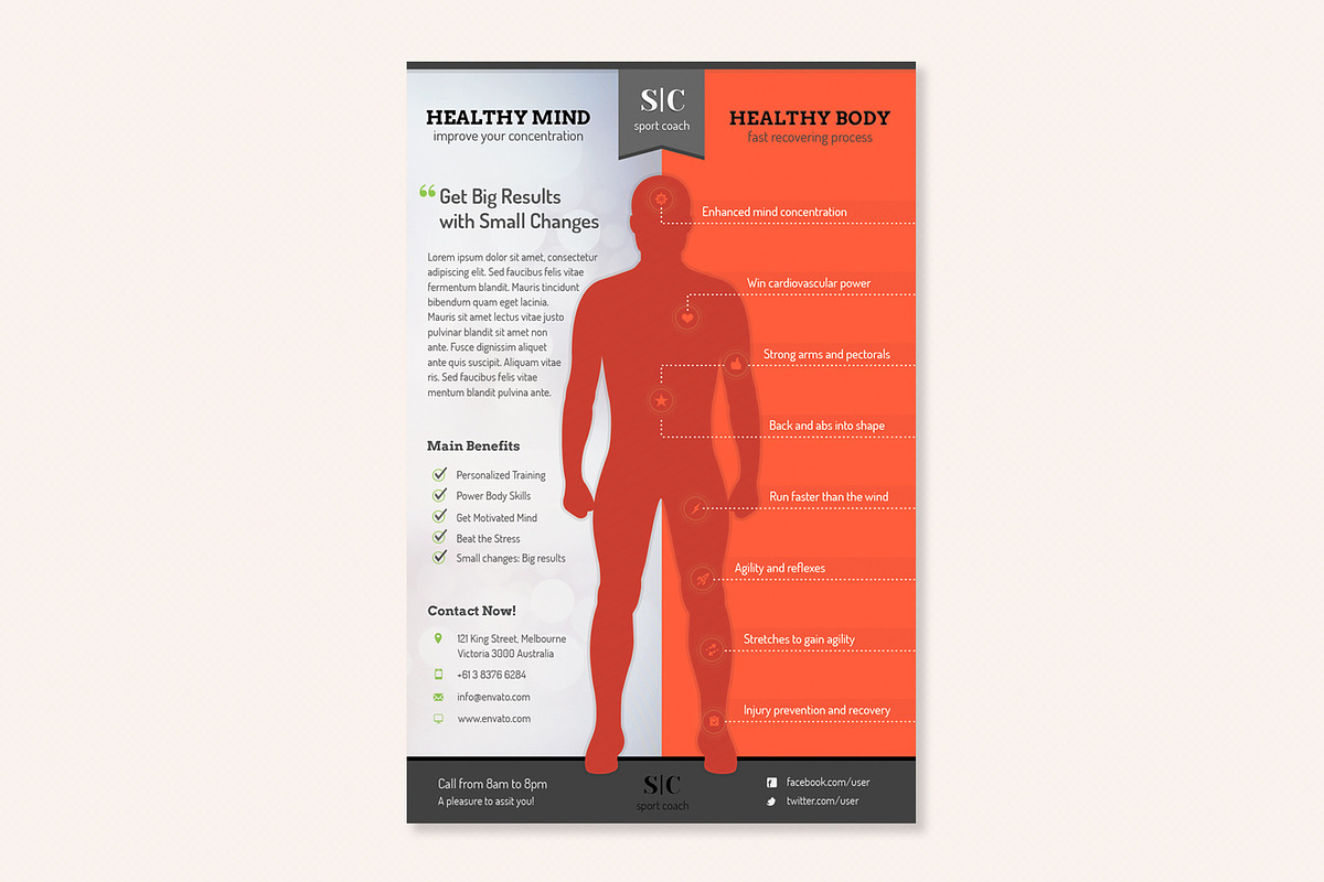 Sport Coach and Train Flyer, a Flyer Template by Sargatal (Photo 4 of 5)