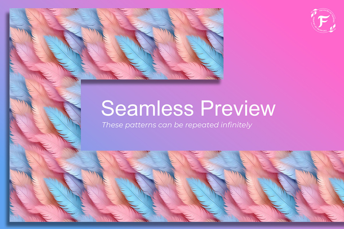Feathers Seamless Pattern, a Pattern Graphic by Forhadx5 (Photo 2 of 19)