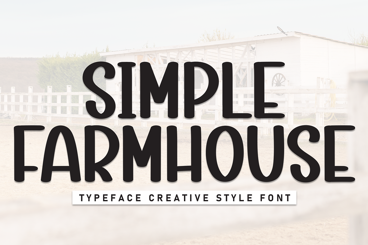 Simple Farmhouse | Script Font, a Handwritten Font by Scratchones (Photo 1 of 8)