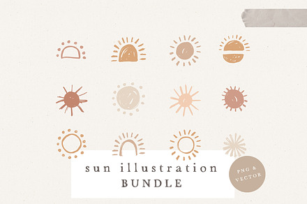 SUN ILLUSTRATION / vector & png