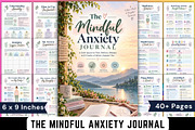 The Mindful Anxiety Journal, a Stationery Template by Designmela01 (Thumbnail 1 of 6)
