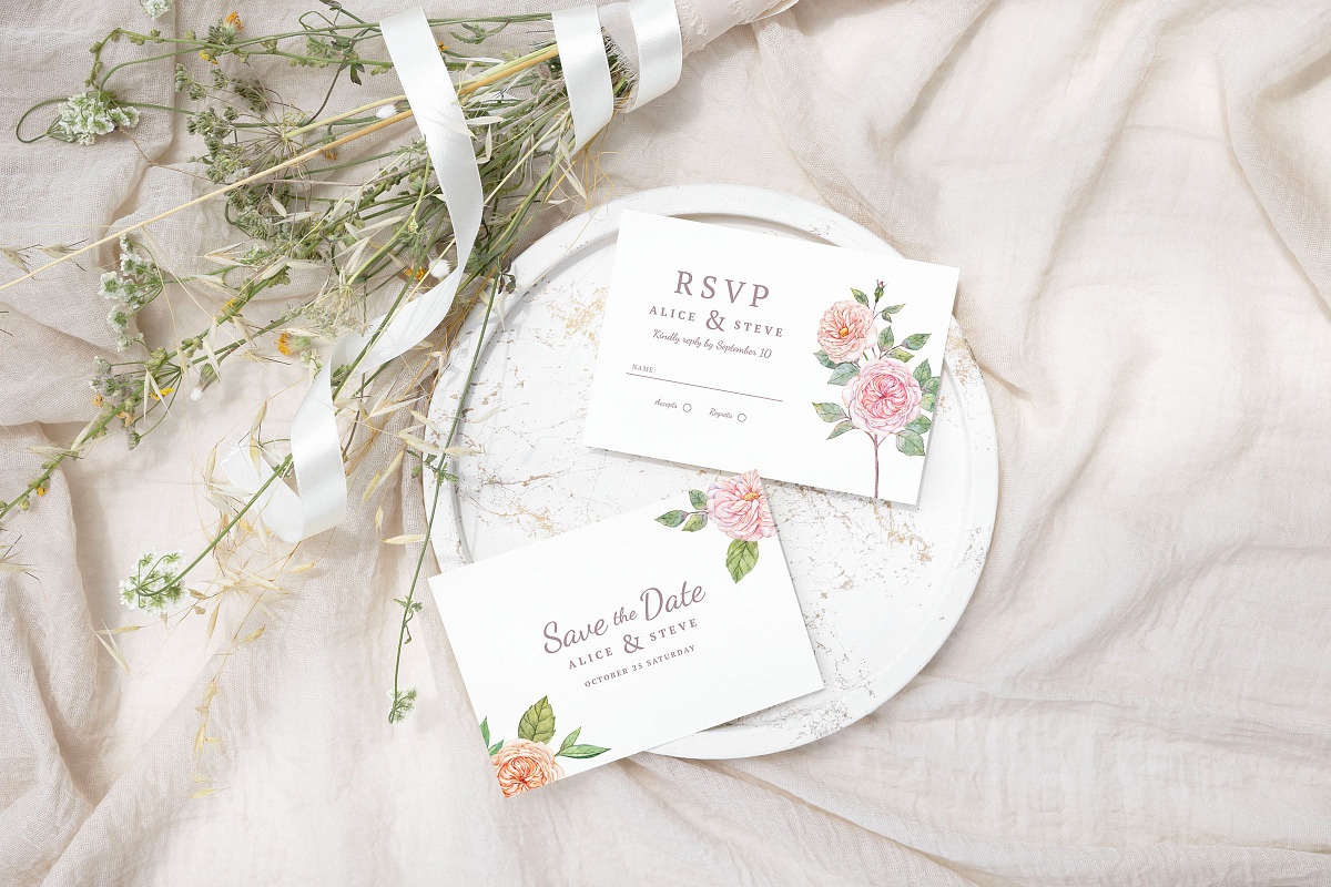 Beryl - Wedding Invitation Suite, an Invitation Template by CinderHeart Designs (Photo 5 of 10)