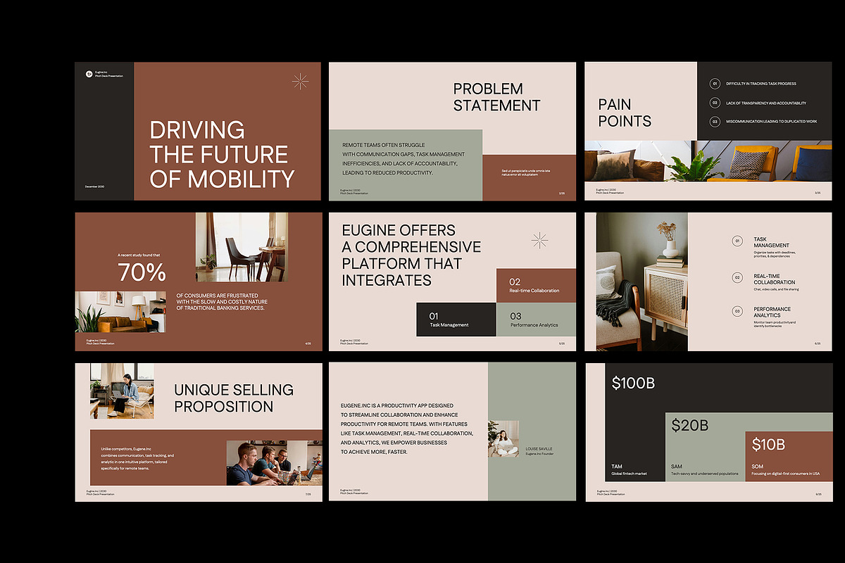 Eugene Fintech Pitch Deck PowerPoint, a Presentation Template by Neermana (Photo 2 of 4)