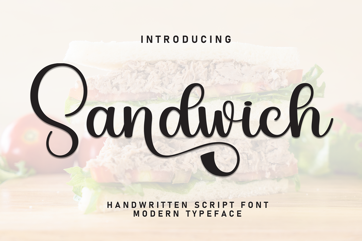 Sandwich | Script Font, a Handwritten Font by Scratchones (Photo 1 of 9)