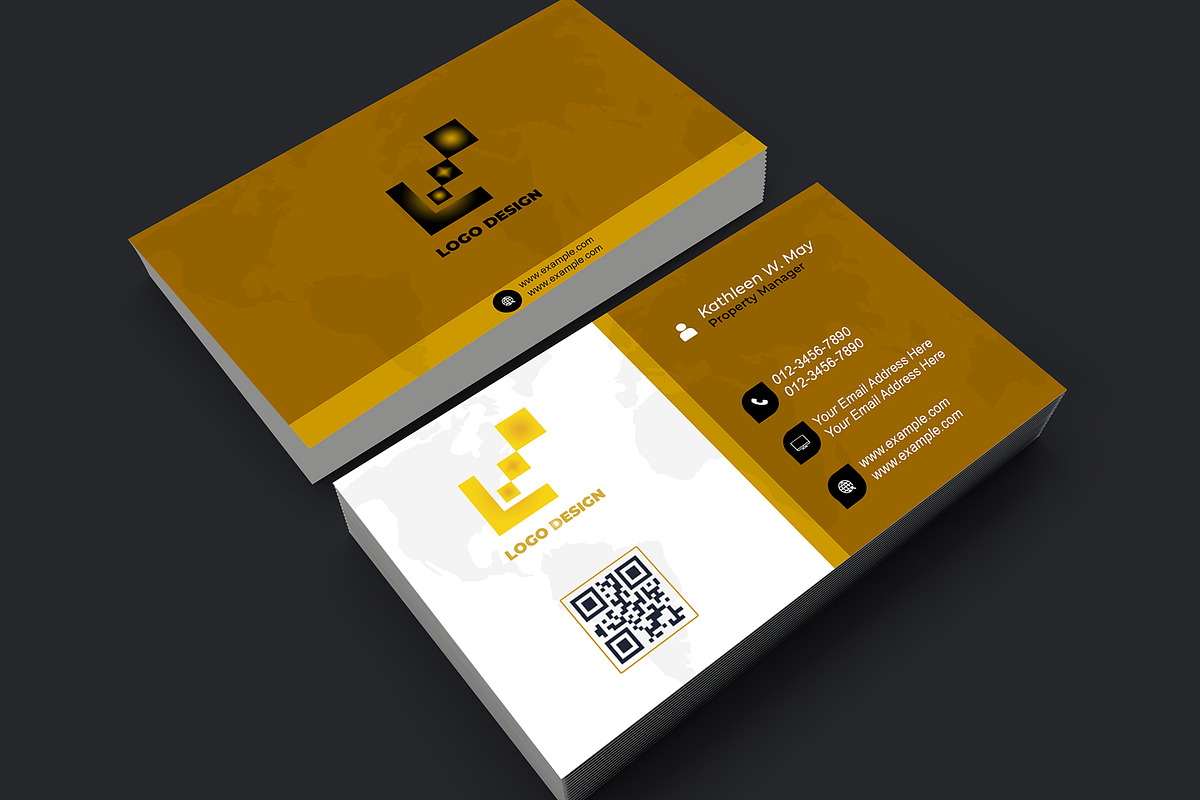 Modern Corporate Card PSD preview 4