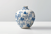 Blue & White Floral Pattern Bundle, a Pattern Graphic by LemonDesign (Thumbnail 10 of 13)