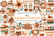 Cozy Little Hand-drawn Autumn Elemen, an Illustration by DreamCafeArt (Thumbnail 1 of 8)