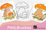 Mushrooms Digital Stamps, a Graphic by Favorites_Art (Thumbnail 12 of 15)