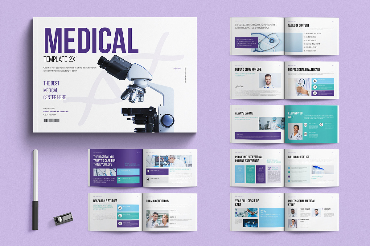 Medical Template Landscape, a Brochure Template by E-Type (Photo 1 of 7)