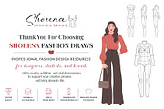 Female Fashion Flats Templates, a Person Illustration by Shorena Fashion Draws (Thumbnail 8 of 8)