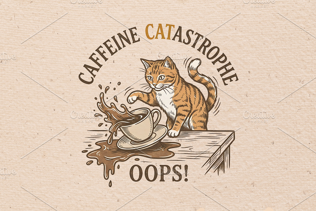 Caffeine catastrophe illustration, an Animal Illustration by Vectorlina (Photo 1 of 4)
