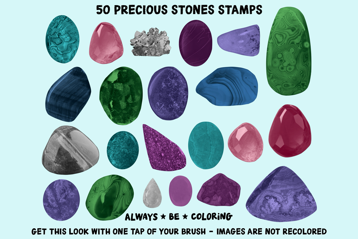 Procreate Precious Stones Brush Set, a Brush Add-On by AlwaysBeColoring (Photo 4 of 10)
