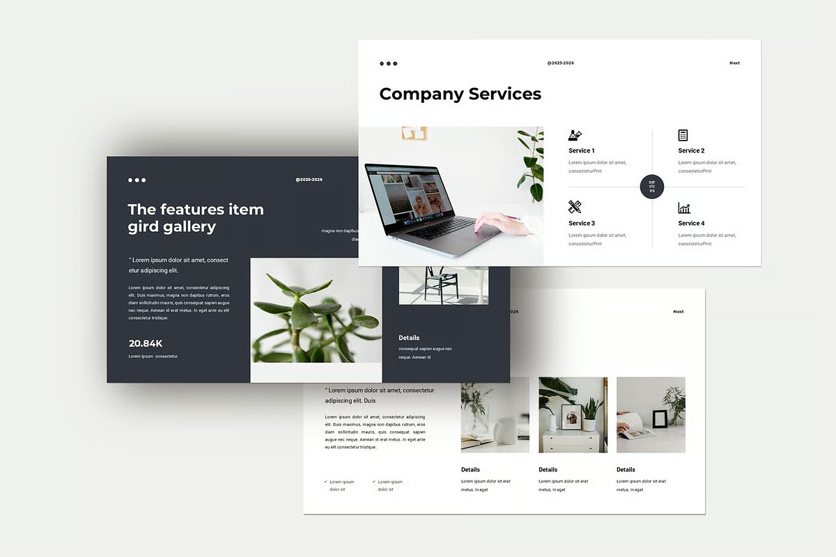 Design Minimal Presentation Template Powerpoint preview 6
