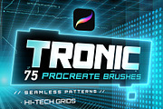T R O N I C - 75 Procreate Brushes, a Brush Add-On by Hello Trilly (Thumbnail 1 of 7)