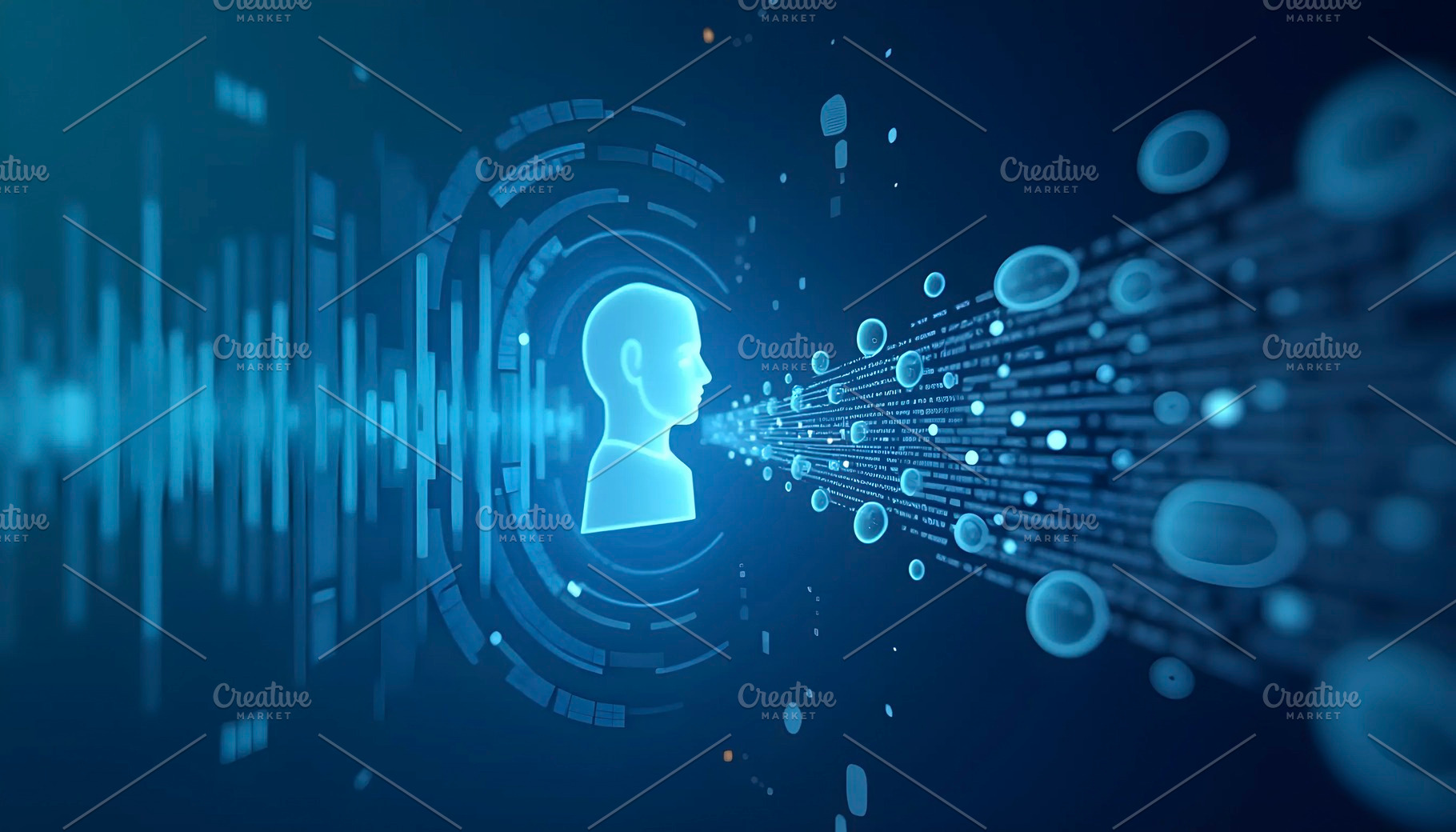 Virtual AI Assistant Interface Desig, a Photo by LOGOCREATIVE