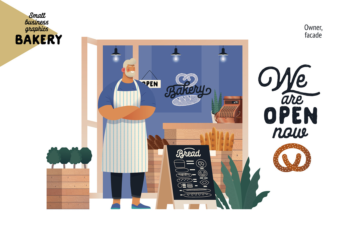 Bakery, Small business (vector), a Templates & Theme by Grivina's shop (Photo 2 of 19)