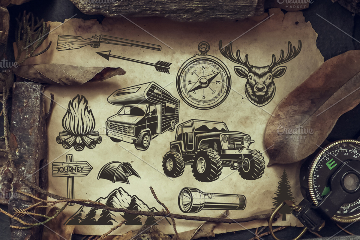Camping Badges Bundle, an Illustration by Natali_ (Photo 3 of 4)