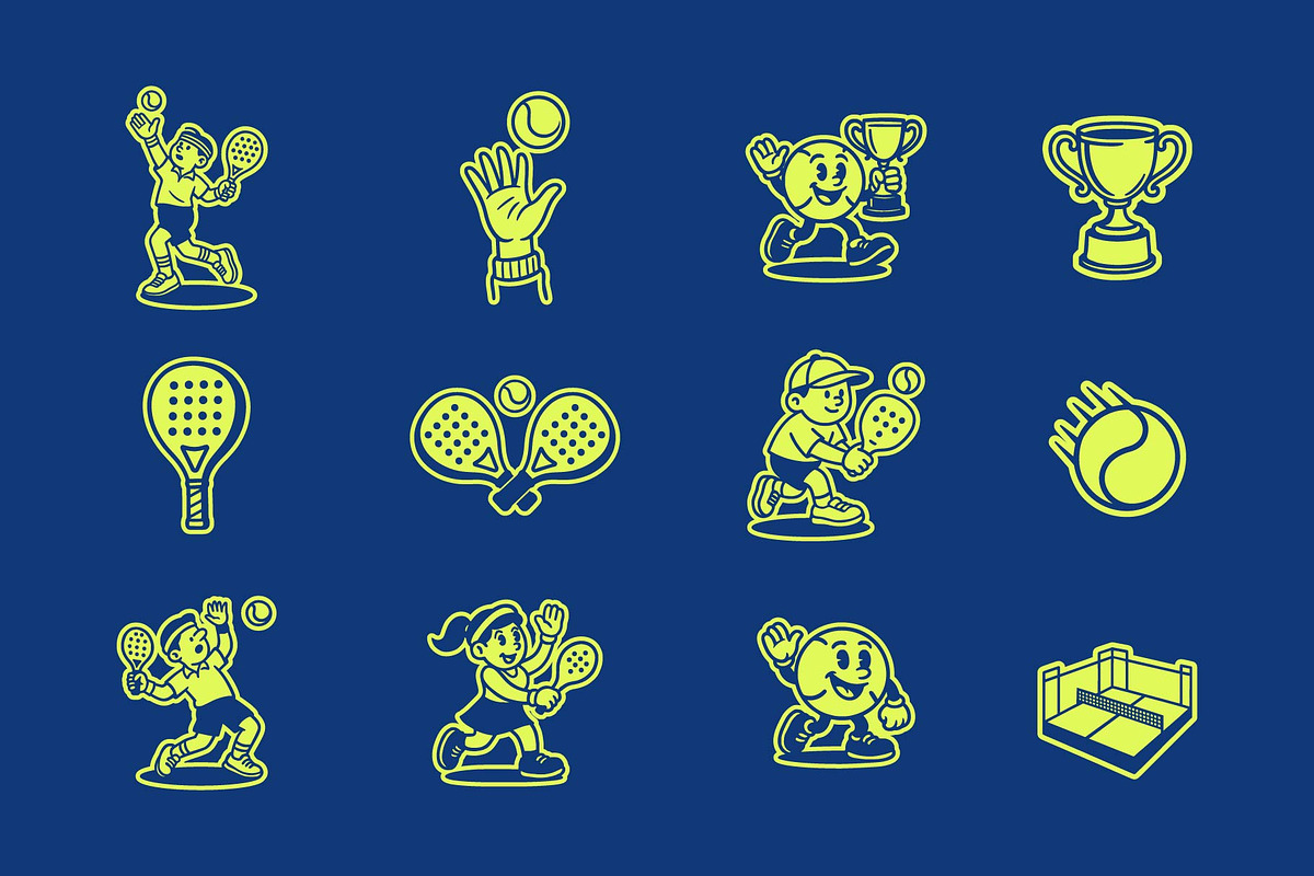 Padel Graphics, a Sport Illustration by Skilline Supply Co. (Photo 2 of 10)