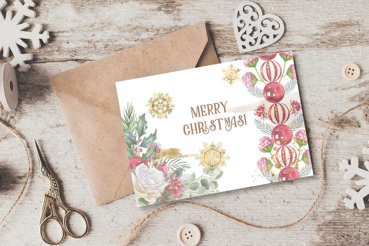 Watercolor Winter wedding border png, an Illustration by WonderWonder (Photo 8 of 10)
